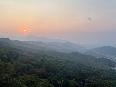 藻岩山からの夕日